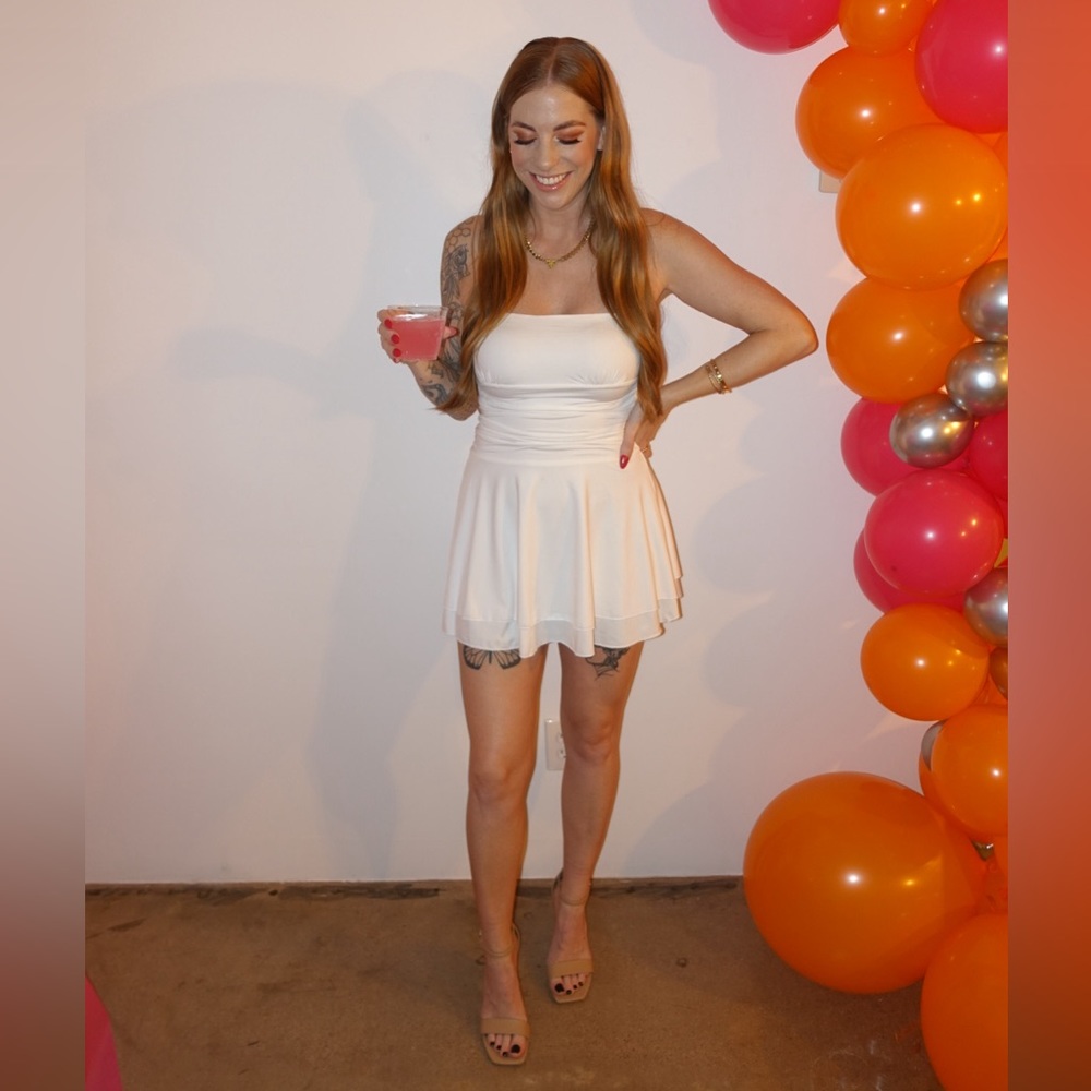 WHITE MINI DRESS